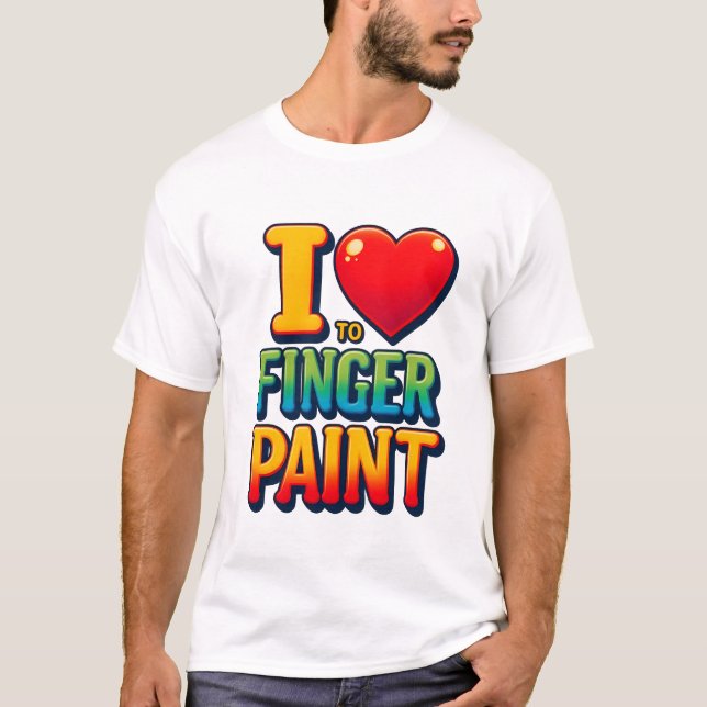 T-shirt Ventilateur de peinture sur doigt - Expression cré (Devant)