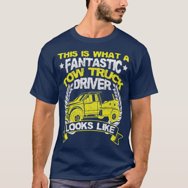 T-shirt Ventilateur de récupération de panne d'épave Truck (Devant)
