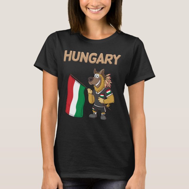 T-shirt Ventilateurs hongrois Hongrie Chien (Devant)