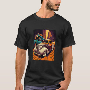 T-shirt Ventilateurs Rétro Automobile Classique Voiture Po