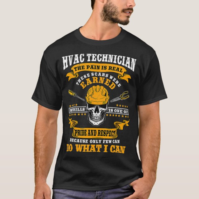 T-shirt Ventilation de l'air conditionné par un technicien (Devant)