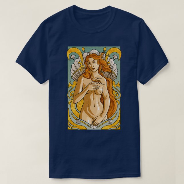 T-SHIRT VENUS BOTICCELLI ART NUVEAU (Design devant)