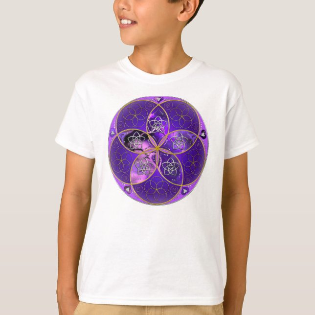 T-shirt Vénus Fleur de l'amour finART rose violet (Devant)