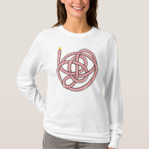 T-shirt Ver à dessin en couronne