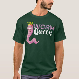 T-shirt Ver fermier Reine Couronne Vermiculture rouge Wigg