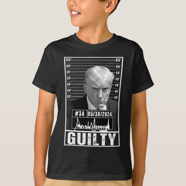 T-shirt Verdict de condamnation Donald Trump Mug Shot Jail (Devant)