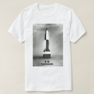 T-shirt Vergeltungswaffe V2 Rocket B&W de style vintage.