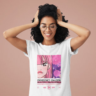 T-shirt Vérificateur de faits fier dans un monde post-véri