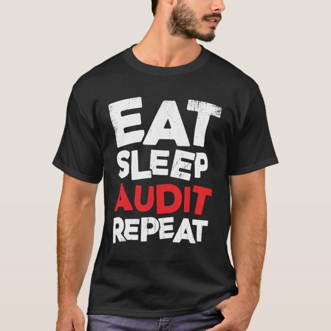 T-shirt Vérification du sommeil de l'alimentation Comptabi (Devant)