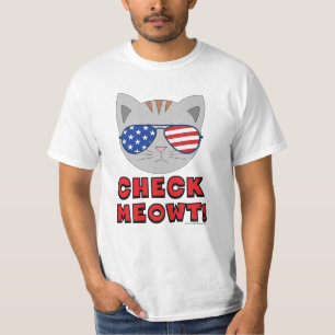 T-shirt VÉRIFIEZ MEOWT ! Sunglets américains Cat Funny P