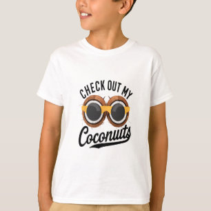 T-shirt Vérifiez Mes Noix De Coco Drôle D'Humour Tropical