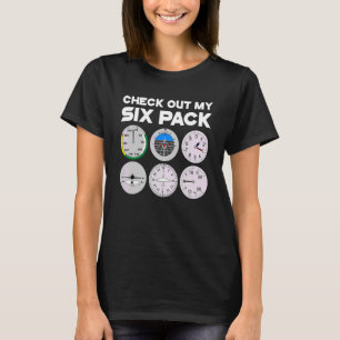 T-shirt Vérifiez Mon Pilote De Pack De Six Avion Instrumen