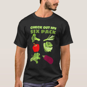 T-shirt Vérifiez Mon Six Pack   Fans Végétaliens Végétarie