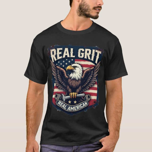 T-shirt Véritable Cristal, Véritable Américain (Devant)