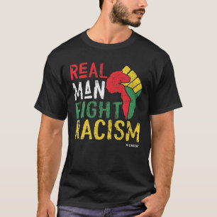 T-shirt Véritable Homme Combattre Le Racisme Noir Africain