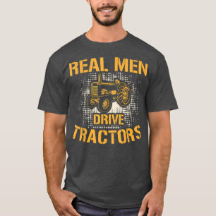 T-shirt Véritable Homme Conduire Tracteurs Fermiers Tracte