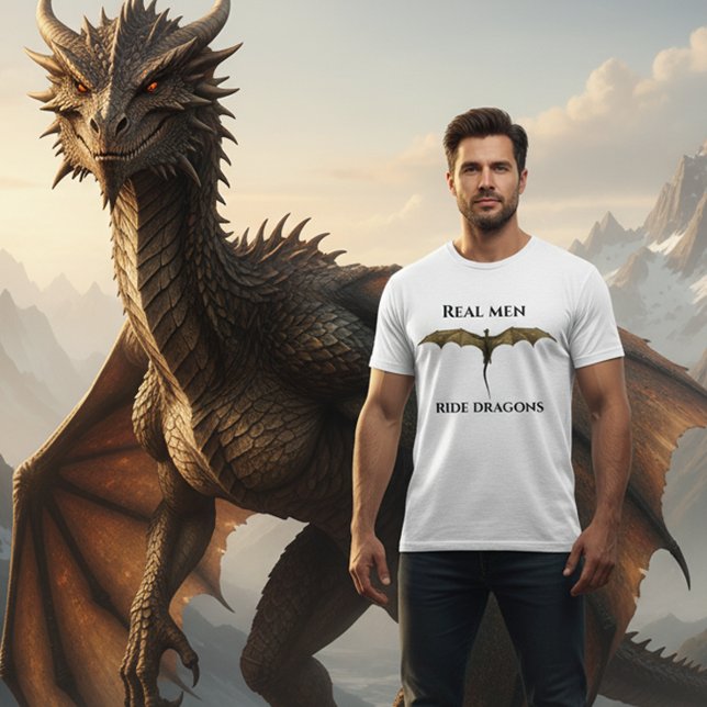 T-shirt Véritables Dragons De Ride Hommes (Créateur téléchargé)