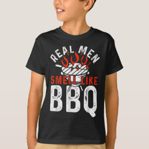 T-shirt Véritables Hommes Sentent Comme Bbq Funny Bbq Fume