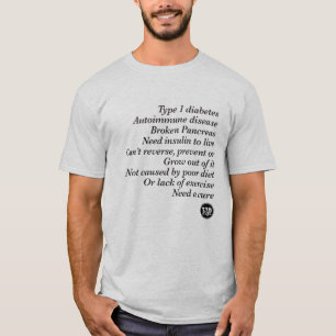 T-shirt Vérité de T1d (hommes)