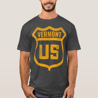 T-shirt Vermont - Autoroute américaine à l'air patiné