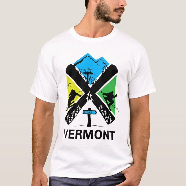 T-shirt Vermont Ski T Shirt - Skiing And Snowboard Accesso (Devant)