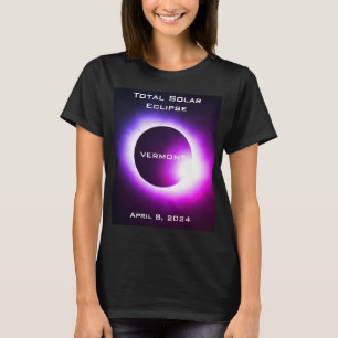 T-shirt VERMONT Total éclipse solaire 8 avril 2024