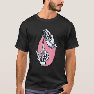 T-shirt Vernis à ongles pour le majeur de la main de squel