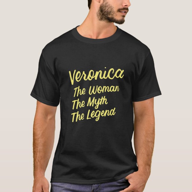 T-shirt Veronica La Femme Mythe Légende Nom personnel B (Devant)