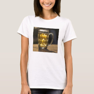 T-shirt Verre à bière boisson de près, Inde