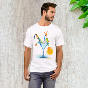 T-shirt Verre à cocktail Grenouille d'Arbre Coloré