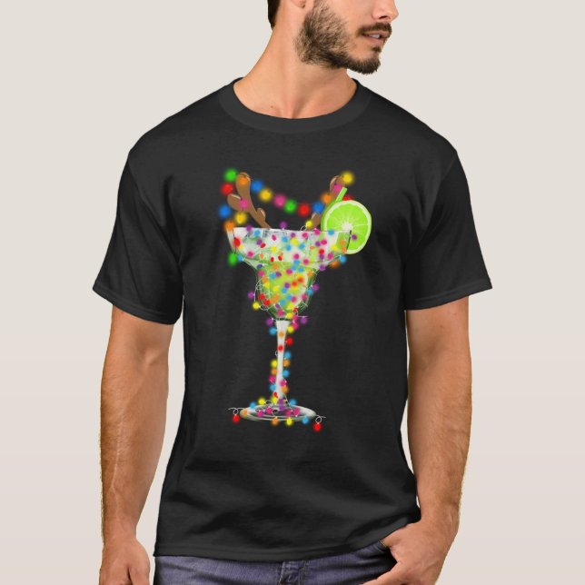 T-shirt Verre de Noël de Margarita Lumières Boire l'amour (Devant)