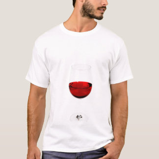 T-shirt verre de vin d'isolement