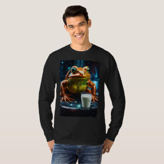 T-shirt Verre démoniaque de lait au-dessus d'un cerveau hu