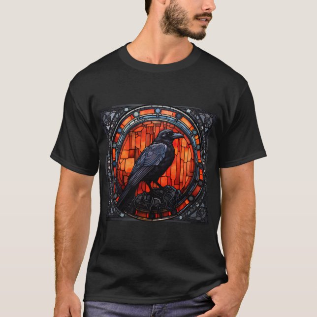 T-shirt Verre Éffrayant Raven (Devant)