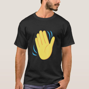 T-shirt Verre Mignonne Main Signer Bonjour Bonjour Bonjour