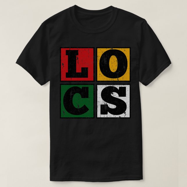 T-shirt Verrouillage Bloc Dreadlocks Couleurs afrocentriqu (Design devant)