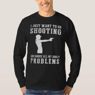 T-shirt Verrouillé et chargé pour rire : Tirer sur Adulte 