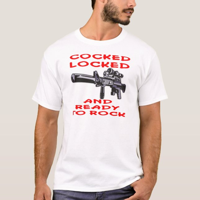 T-shirt Verrouillé Et Prêt À Rocher (Devant)