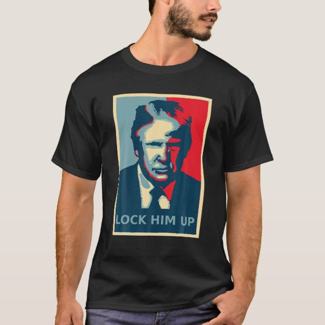 T-shirt Verrouiller sa chemise Empêcher Trump Traitor Anti (Devant)