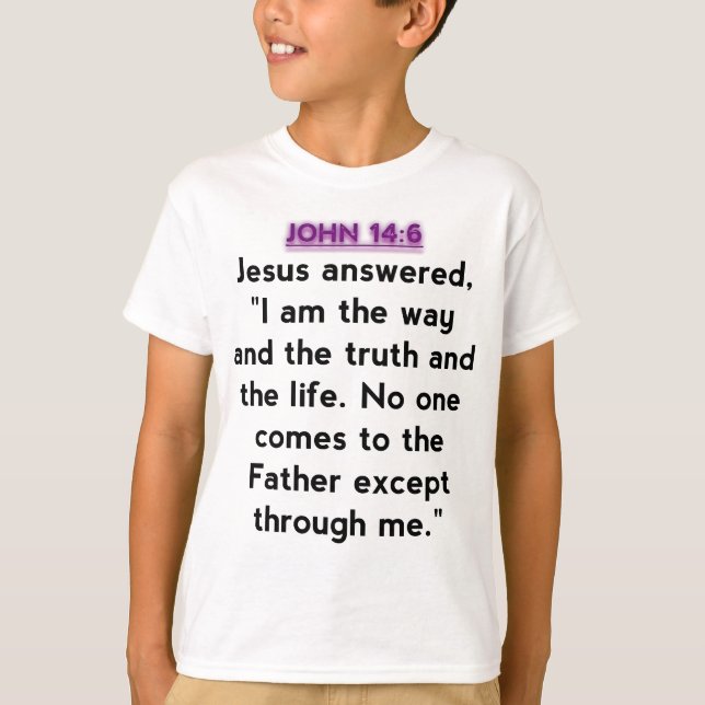 T-shirt Vers de bible - 14:6 de John (Devant)