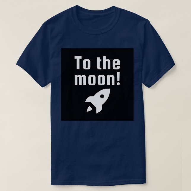 T-shirt Vers la lune Noir (Design devant)