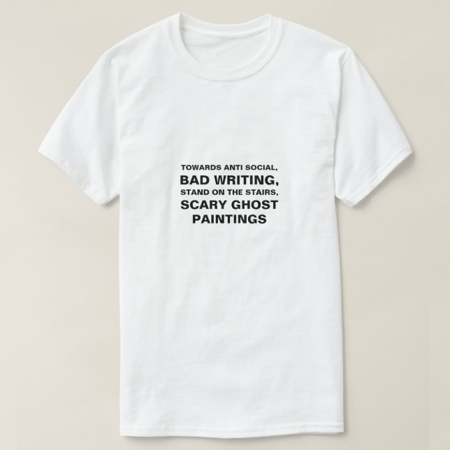 T-SHIRT VERS LA SOCIAL, LA MAUVAISE ÉCRITURE, (Design devant)