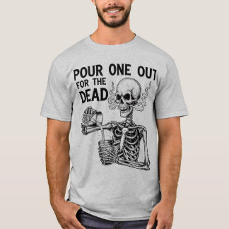 T-shirt Verse une rasade pour les potes squelette de boiss