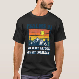 T-shirt Verset biblique chrétien Psaumes 91 Religieux Dieu