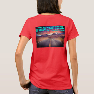 T-shirt verset biblique des Proverbes 4:23, 26.