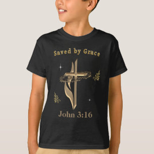 T-shirt Verset biblique sauvé par Grace