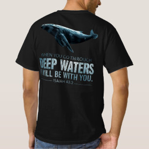 T-shirt Verset chrétien de réconfort sur les baleines en e