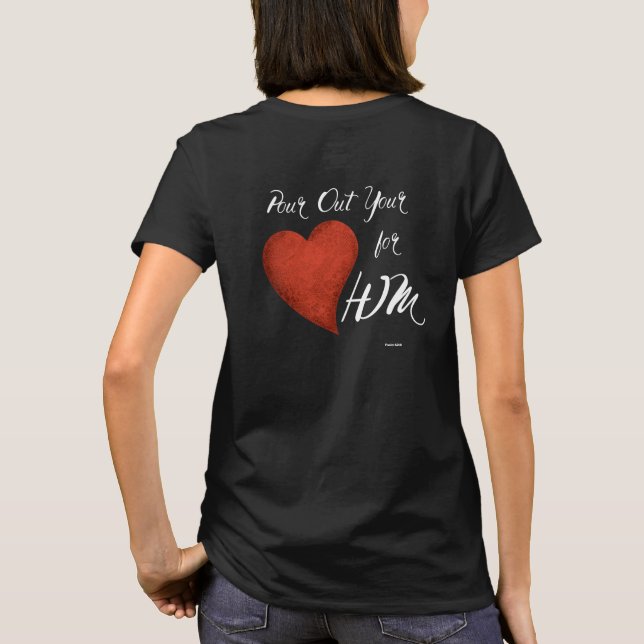 T-shirt Versez votre coeur pour lui (Dos)