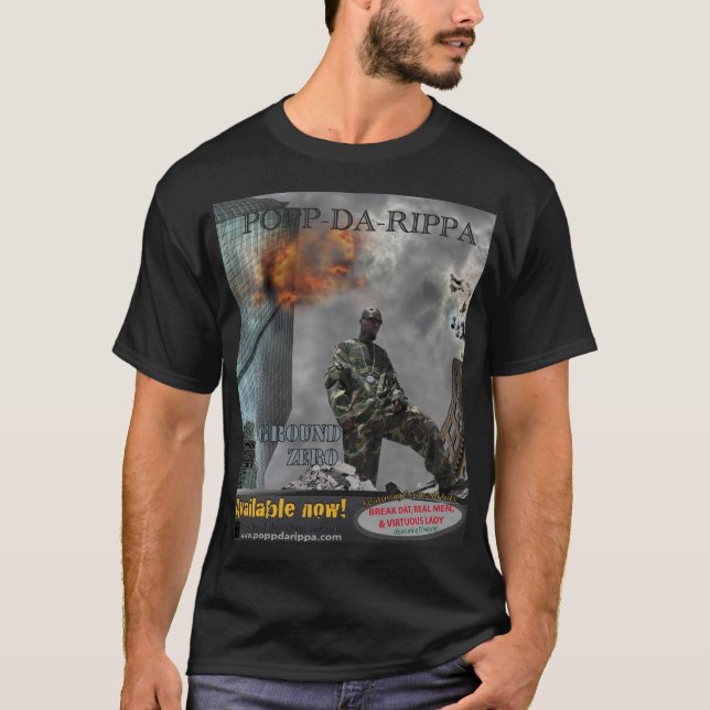 T-shirt Version 1 du noir T de point zéro (Devant)