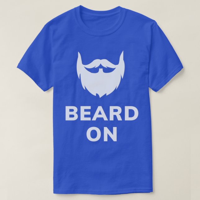 T-shirt Version Beard Sur Texte Blanc (Design devant)
